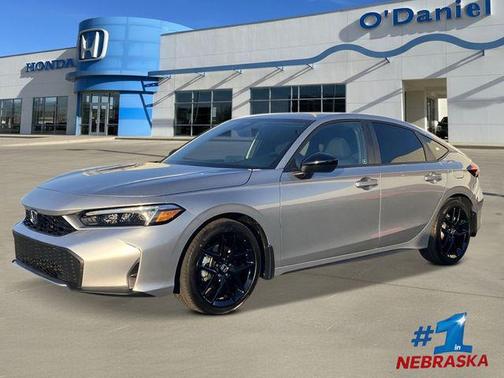 Solar Silver Metallic 2026 Honda Civic Hybrid Sport Hatchback