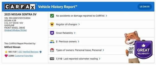 2025 Nissan Sentra SV