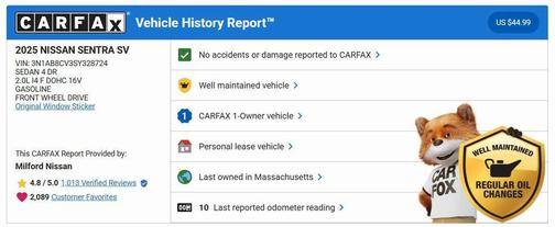 2025 Nissan Sentra SV