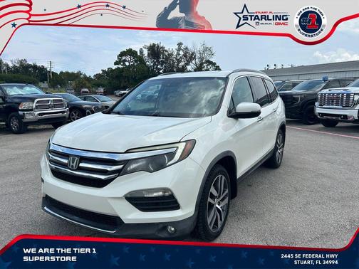 White Diamond Pearl 2017 Honda Pilot Touring