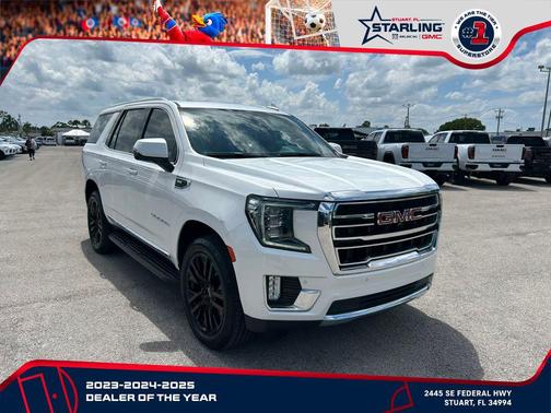 White Frost Tricoat 2021 GMC Yukon SLT