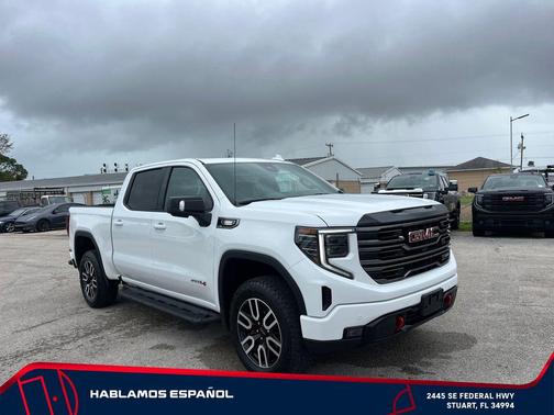 Summit White 2025 GMC Sierra 1500 AT4
