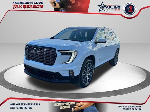 Glacier White Tricoat 2026 GMC Acadia Denali