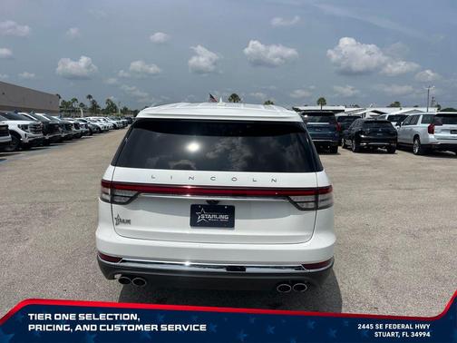 PRISTINE WHITE MET 3C 2022 Lincoln Aviator Reserve