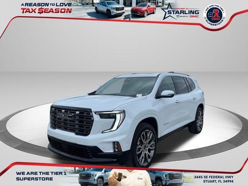 Glacier White Tricoat 2026 GMC Acadia Denali