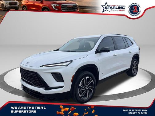 White Frost Tricoat 2025 Buick Enclave Sport Touring