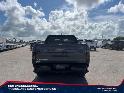 Deep Ocean Metallic 2026 GMC Sierra EV Standard Range Elevation