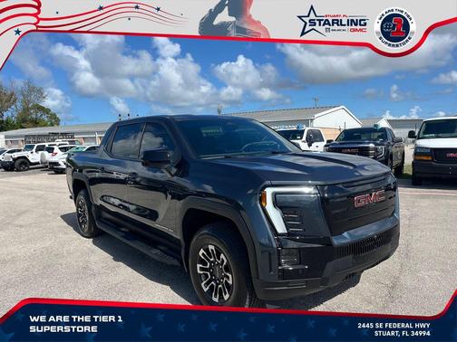 Deep Ocean Metallic 2026 GMC Sierra EV Standard Range Elevation
