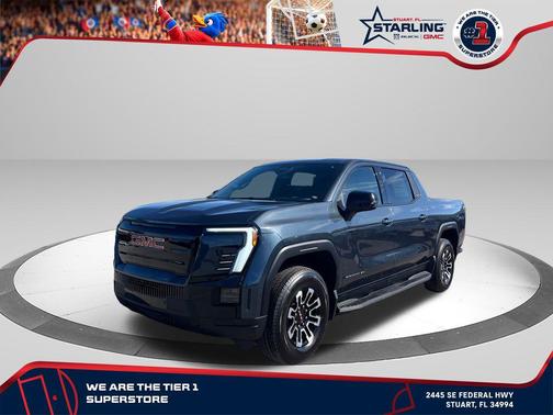 Deep Ocean Metallic 2026 GMC Sierra EV Extended Range Elevation