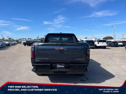 Deep Ocean Metallic 2026 GMC Sierra EV Extended Range Elevation