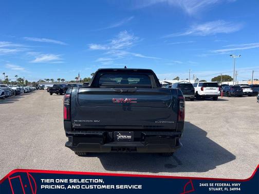 Deep Ocean Metallic 2026 GMC Sierra EV Extended Range Elevation