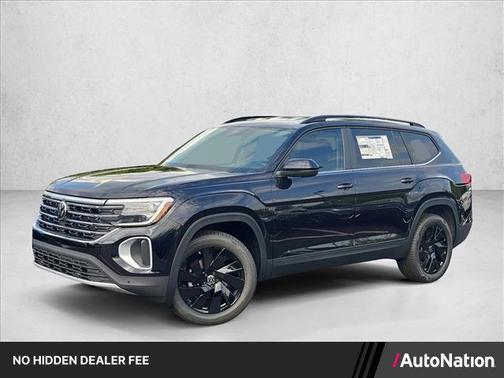 deep black pearl 2026 Volkswagen Atlas 2.0T SE w/Technology