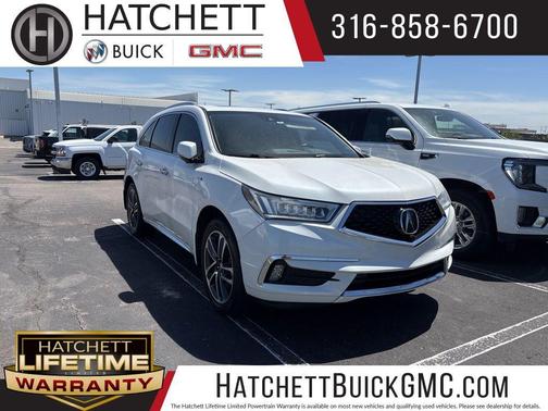 Platinum White Pearl 2020 Acura MDX Sport Hybrid Advance Package