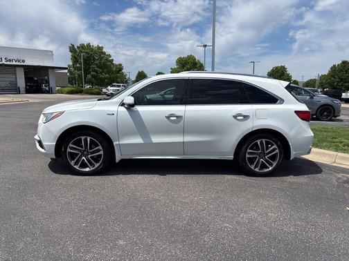 Platinum White Pearl 2020 Acura MDX Sport Hybrid Advance Package