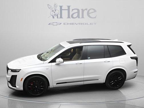 Crystal White Tri-Coat 2024 Cadillac XT6 Sport AWD