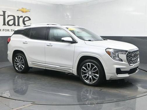 White Frost Tri-Coat 2023 GMC Terrain Denali