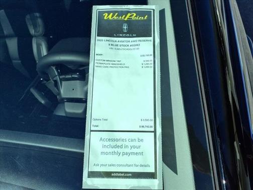 2025 Lincoln Aviator Reserve AWD