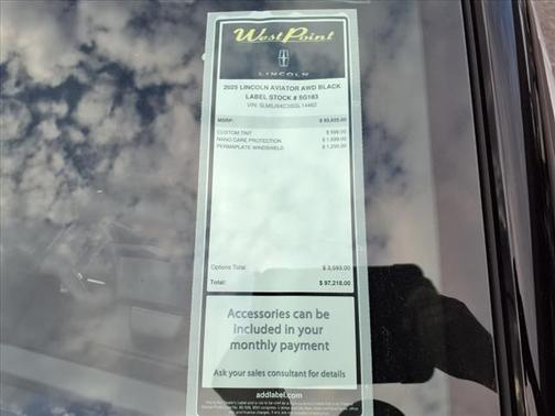 2025 Lincoln Aviator Black Label AWD