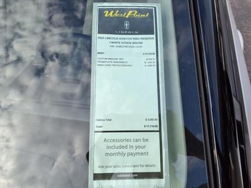 2025 Lincoln Aviator Reserve RWD
