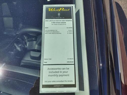 2025 Lincoln Aviator Reserve AWD