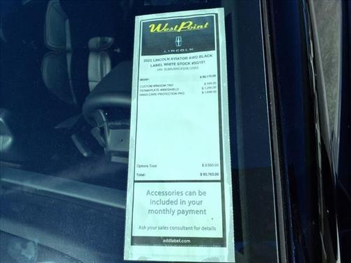 2025 Lincoln Aviator Black Label AWD