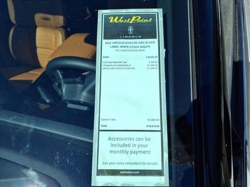 2025 Lincoln Aviator Black Label AWD