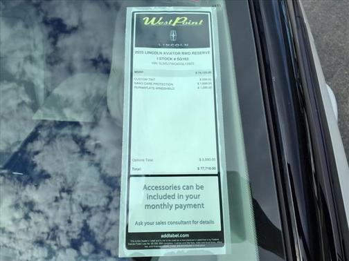 2025 Lincoln Aviator Reserve RWD