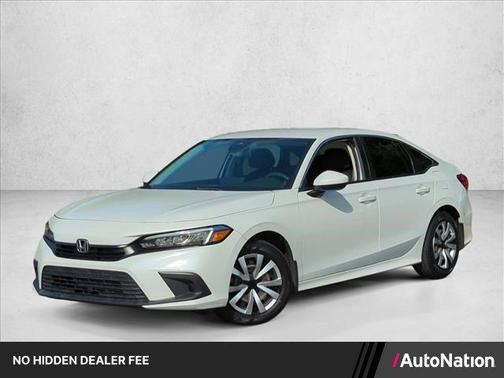 Platinum White Pearl 2023 Honda Civic LX