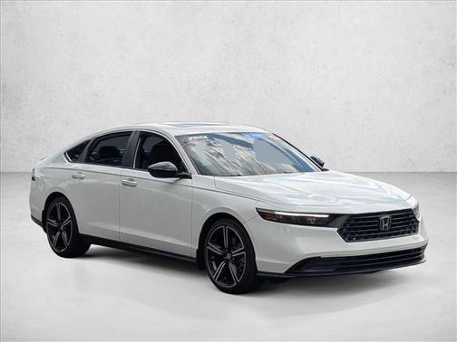 Platinum White Pearl 2024 Honda Accord Hybrid Sport