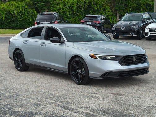 Solar Silver Metallic 2024 Honda Accord Hybrid Sport-L