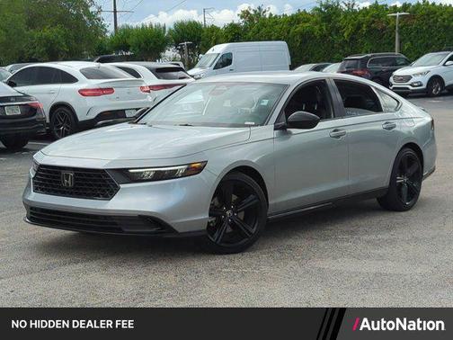 Solar Silver Metallic 2024 Honda Accord Hybrid Sport-L