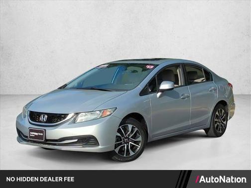 Alabaster Silver Metallic 2013 Honda Civic EX