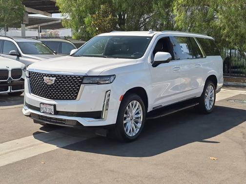 Crystal White Tricoat 2021 Cadillac Escalade ESV Luxury