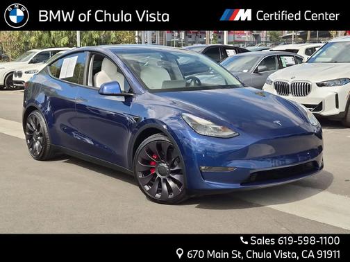 Deep Blue Metallic 2022 Tesla Model Y Performance