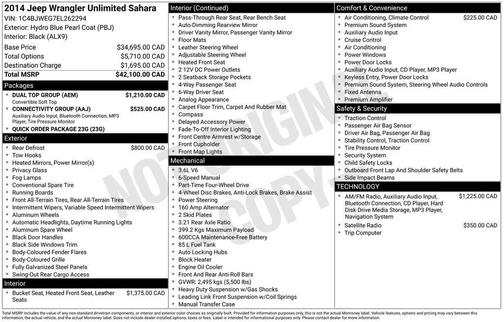2014 Jeep Wrangler Unlimited Sahara