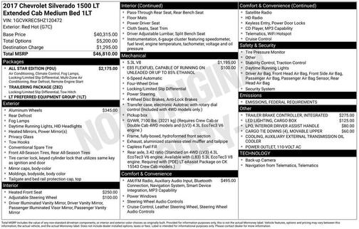 2017 Chevrolet Silverado 1500 1LT