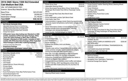 2016 GMC Sierra 1500 SLE