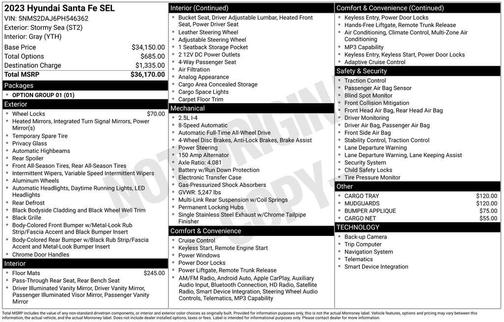 2023 Hyundai SANTA FE SEL 2.4
