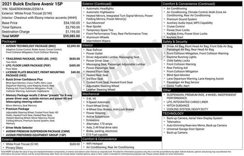 2021 Buick Enclave FWD Avenir