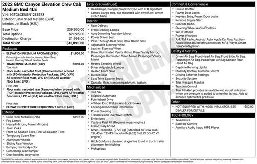 2022 GMC Canyon Elevation