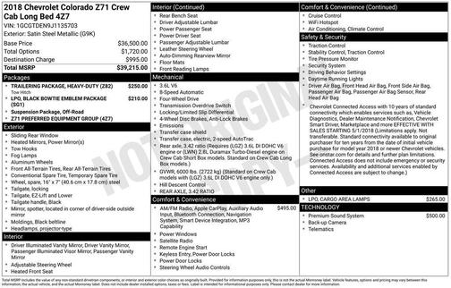 2018 Chevrolet Colorado Z71