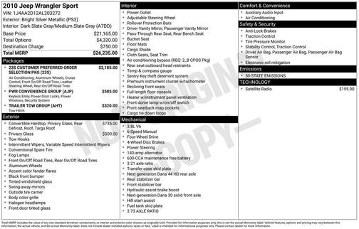 2010 Jeep Wrangler Sport