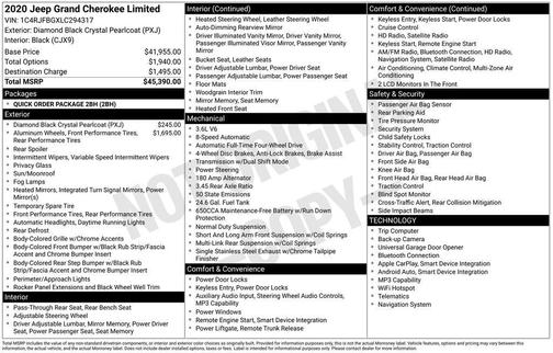 2020 Jeep Grand Cherokee Limited
