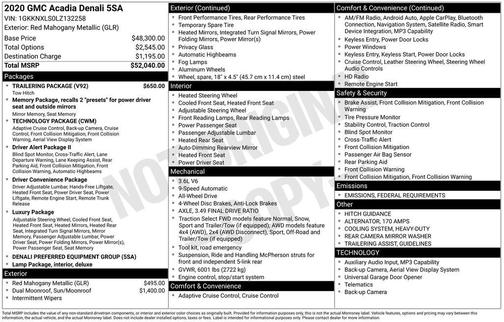 2020 GMC Acadia Denali