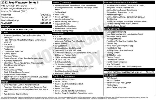 2022 Jeep Wagoneer Series III 4x4