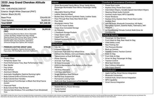 2020 Jeep Grand Cherokee Altitude