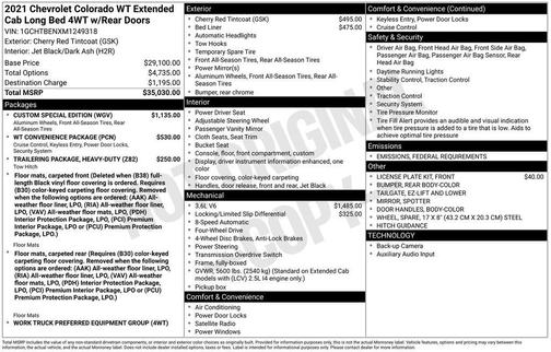 2021 Chevrolet Colorado WT