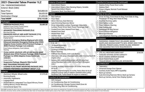 2021 Chevrolet Tahoe Premier