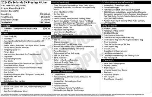 2024 Kia Telluride SX Prestige X-Line