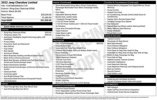 2022 Jeep Cherokee Limited